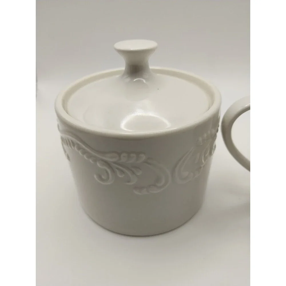 Pfaltzgraff Charlotte Creamer and Covered Sugar NEW